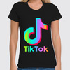 Заказать женскую футболку в Москве. Футболка классическая TIK TOK (Tik Tok video) от vista12761@rambler.ru - готовые дизайны и нанесение принтов.