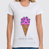 Заказать женскую футболку в Москве. Футболка классическая Diamond ice cream от Полина Синдеева - готовые дизайны и нанесение принтов.