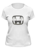 Заказать женскую футболку в Москве. Футболка классическая HONDA  от DESIGNER   - готовые дизайны и нанесение принтов.