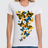 Заказать женскую футболку в Москве. Футболка классическая Бабочки летают бабочки... от Виктор Гришин - готовые дизайны и нанесение принтов.