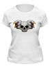 Заказать женскую футболку в Москве. Футболка классическая череп от DenTen - готовые дизайны и нанесение принтов.