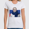 Заказать женскую футболку в Москве. Футболка классическая Путин от Серега Шнайдер - готовые дизайны и нанесение принтов.