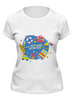 Заказать женскую футболку в Москве. Футболка классическая Отпускная от BeliySlon - готовые дизайны и нанесение принтов.