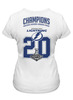 Заказать женскую футболку в Москве. Футболка классическая Tampa Bay Lightning Stanley Cup Champions 2020 от KutvinoV.com  - готовые дизайны и нанесение принтов.