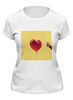 Заказать женскую футболку в Москве. Футболка классическая сердце от simonovaes@inbox.ru - готовые дизайны и нанесение принтов.