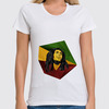 Заказать женскую футболку в Москве. Футболка классическая Bob Marley от Alexander Volkov Lixolese - готовые дизайны и нанесение принтов.