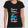 Заказать женскую футболку в Москве. Футболка классическая Серфер (Surfer) от coolmag - готовые дизайны и нанесение принтов.