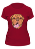 Заказать женскую футболку в Москве. Футболка классическая Собака от nadegda - готовые дизайны и нанесение принтов.