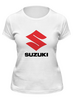 Заказать женскую футболку в Москве. Футболка классическая SUZUKI от DESIGNER   - готовые дизайны и нанесение принтов.