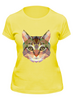 Заказать женскую футболку в Москве. Футболка классическая Полигональный кот от oldman - готовые дизайны и нанесение принтов.