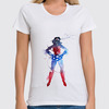 Заказать женскую футболку в Москве. Футболка классическая Wonder Woman от evt - готовые дизайны и нанесение принтов.