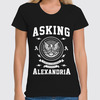 Заказать женскую футболку в Москве. Футболка классическая Asking Alexandria от geekbox - готовые дизайны и нанесение принтов.