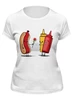 Заказать женскую футболку в Москве. Футболка классическая Hot Dog Valentine от Александр Серебренников - готовые дизайны и нанесение принтов.