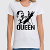 Заказать женскую футболку в Москве. Футболка классическая Freddie Mercury - Queen от Leichenwagen - готовые дизайны и нанесение принтов.