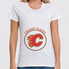 Заказать женскую футболку в Москве. Футболка классическая Calgary Flames, от kspsshop - готовые дизайны и нанесение принтов.