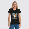 Заказать женскую футболку в Москве. Футболка классическая Ирландский Хулиган от printik - готовые дизайны и нанесение принтов.