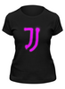 Заказать женскую футболку в Москве. Футболка классическая Juventus | Spray logo (2021) от 0x000000123 - готовые дизайны и нанесение принтов.