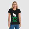 Заказать женскую футболку в Москве. Футболка классическая Green Lantern  от crash - готовые дизайны и нанесение принтов.