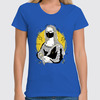 Заказать женскую футболку в Москве. Футболка классическая Мона Лиза на карантине  от T-shirt print  - готовые дизайны и нанесение принтов.