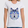 Заказать женскую футболку в Москве. Футболка классическая Wolf (Волк) от Polilog - готовые дизайны и нанесение принтов.