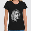 Заказать женскую футболку в Москве. Футболка классическая Kurt Cobain от rancid - готовые дизайны и нанесение принтов.