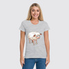 Заказать женскую футболку в Москве. Футболка классическая Овечка от Zamula - готовые дизайны и нанесение принтов.