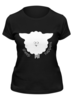 Заказать женскую футболку в Москве. Футболка классическая Round Sheep Black от Ugen - готовые дизайны и нанесение принтов.