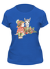 Заказать женскую футболку в Москве. Футболка классическая Девочка с ламой от T-shirt print  - готовые дизайны и нанесение принтов.