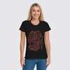 Заказать женскую футболку в Москве. Футболка классическая КОСТИ от CoolDesign - готовые дизайны и нанесение принтов.
