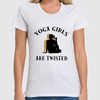 Заказать женскую футболку в Москве. Футболка классическая Йога (Yoga) от trugift - готовые дизайны и нанесение принтов.