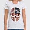 Заказать женскую футболку в Москве. Футболка классическая USA Anonymous от skynatural - готовые дизайны и нанесение принтов.