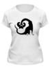 Заказать женскую футболку в Москве. Футболка классическая Зубастый кот от bayl - готовые дизайны и нанесение принтов.