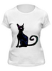 Заказать женскую футболку в Москве. Футболка классическая Космическая кошка от reut.94@mail.ru - готовые дизайны и нанесение принтов.