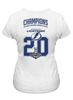 Заказать женскую футболку в Москве. Футболка классическая Tampa Bay Lightning Stanley Cup Champions 2020 от KutvinoV.com  - готовые дизайны и нанесение принтов.