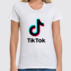 Заказать женскую футболку в Москве. Футболка классическая TikTok  от DESIGNER   - готовые дизайны и нанесение принтов.