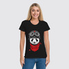 Заказать женскую футболку в Москве. Футболка классическая Панда (Panda) от coolmag - готовые дизайны и нанесение принтов.