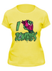 Заказать женскую футболку в Москве. Футболка классическая Я Люблю Зомби от iZOMBIE - готовые дизайны и нанесение принтов.