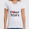 Заказать женскую футболку в Москве. Футболка классическая PokerStars от YellowCloverShop - готовые дизайны и нанесение принтов.