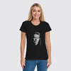 Заказать женскую футболку в Москве. Футболка классическая David Bowie от KinoArt - готовые дизайны и нанесение принтов.