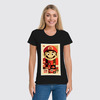 Заказать женскую футболку в Москве. Футболка классическая Супер Марио от scrat29@yandex.ru - готовые дизайны и нанесение принтов.