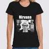 Заказать женскую футболку в Москве. Футболка классическая Nirvana от stanummm - готовые дизайны и нанесение принтов.