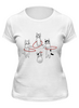 Заказать женскую футболку в Москве. Футболка классическая Cats and hoops от yummy boy - готовые дизайны и нанесение принтов.