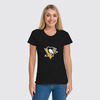 Заказать женскую футболку в Москве. Футболка классическая Pittsburgh Penguins / NHL USA от KinoArt - готовые дизайны и нанесение принтов.