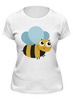 Заказать женскую футболку в Москве. Футболка классическая Пчела от nadegda - готовые дизайны и нанесение принтов.