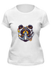 Заказать женскую футболку в Москве. Футболка классическая Панда киборг от YellowCloverShop - готовые дизайны и нанесение принтов.