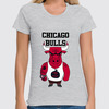 Заказать женскую футболку в Москве. Футболка классическая Chicago Bulls от dizer - готовые дизайны и нанесение принтов.