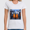 Заказать женскую футболку в Москве. Футболка классическая птицы от nomadrnd@yandex.ru - готовые дизайны и нанесение принтов.