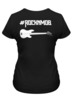 Заказать женскую футболку в Москве. Футболка классическая Rocknmob - басист от accs@rocknmob.com - готовые дизайны и нанесение принтов.