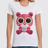 Заказать женскую футболку в Москве. Футболка классическая Розовый Мишка (Bear) от trugift - готовые дизайны и нанесение принтов.