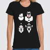 Заказать женскую футболку в Москве. Футболка классическая KISS — Американская рок-группа от balden - готовые дизайны и нанесение принтов.